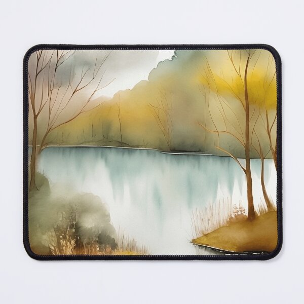 Item preview, Forest Lake in Spring Landscape Watercolor Painting | Watercolor Landscape | Watercolor Art | Watercolor Scenery designed and sold by UnhingedBird.