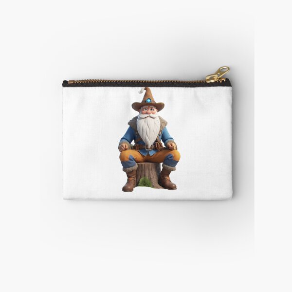 Item preview, Cute Wizard on a Stump - Cartoon Illustration designed and sold by CuteopiaGallery.