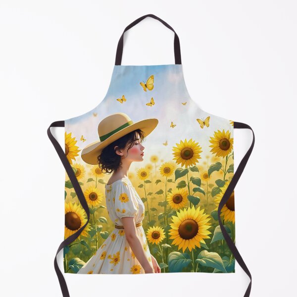 Item preview, Girl with a hat in a sunflower field designed and sold by Marcu Ioachim.