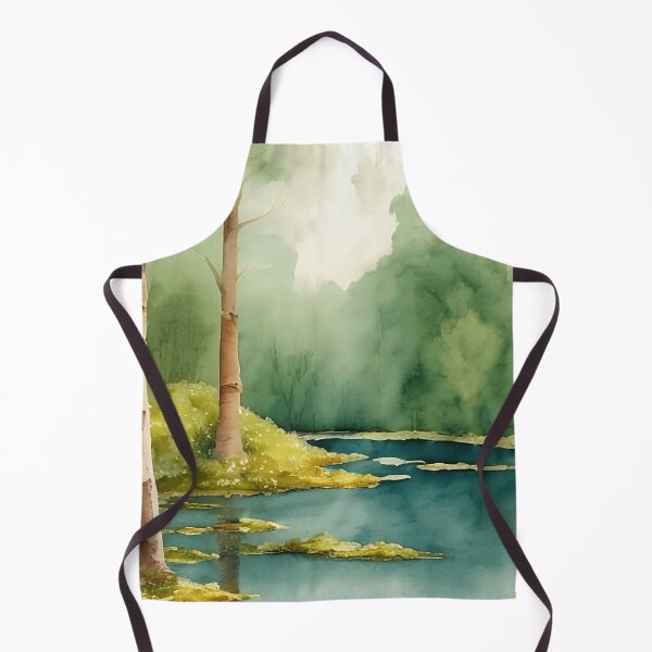 Item preview, Forest Lake in Spring Landscape Watercolor Painting | Watercolor Landscape | Watercolor Art | Watercolor Scenery designed and sold by UnhingedBird.