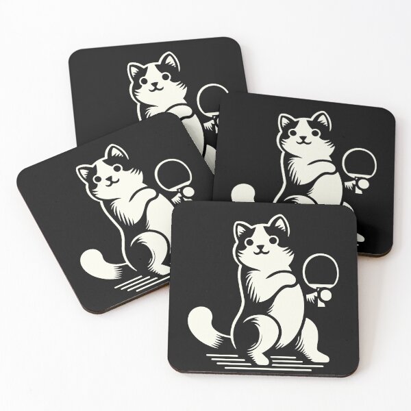 Item preview, Cute Cat Plays Table Tennis Enthusiastically designed and sold by LuminOrb.
