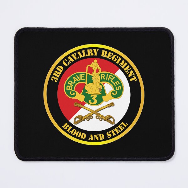 Item preview, Army - 3rd Cavalry Regiment DUI - Red White - Blood and Steel designed and sold by Military Insignia Products.