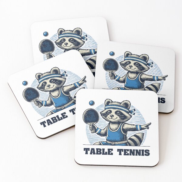 Item preview, Cute Table Tennis Raccoon Player designed and sold by LuminOrb.