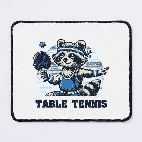 Item preview, Cute Table Tennis Raccoon Player designed and sold by LuminOrb.