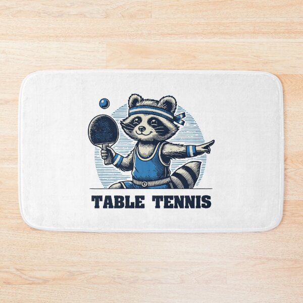 Item preview, Cute Table Tennis Raccoon Player designed and sold by LuminOrb.