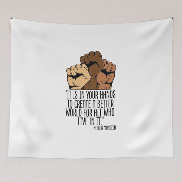 Item preview, Black History Month - Your Hands Create Better World Nelson Mandela 2 designed and sold by catnolioo.