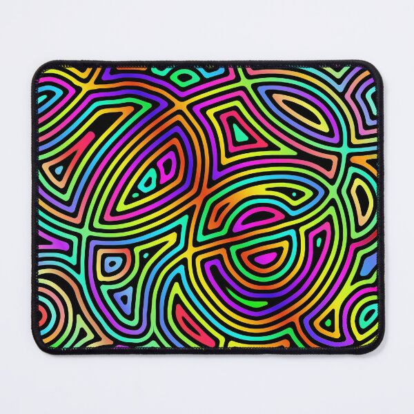 Item preview, rainbow asymmetrical abstract shapes designed and sold by chambergambit.