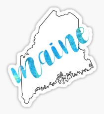 Maine watercolor Sticker
