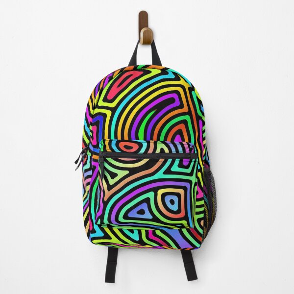 Item preview, rainbow asymmetrical abstract shapes designed and sold by chambergambit.