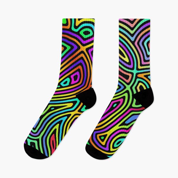 Item preview, rainbow asymmetrical abstract shapes designed and sold by chambergambit.