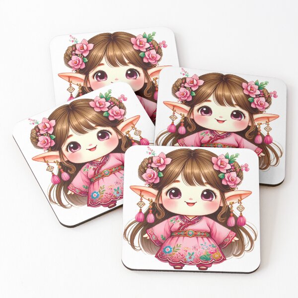 Item preview, A0650 Little Elf Princess Chinese New Year Watercolor Clipart: Festive Designs for Invitations, Cards, Crafts, and Decorations designed and sold by angieart68.