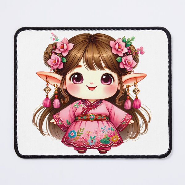 Item preview, A0650 Little Elf Princess Chinese New Year Watercolor Clipart: Festive Designs for Invitations, Cards, Crafts, and Decorations designed and sold by angieart68.