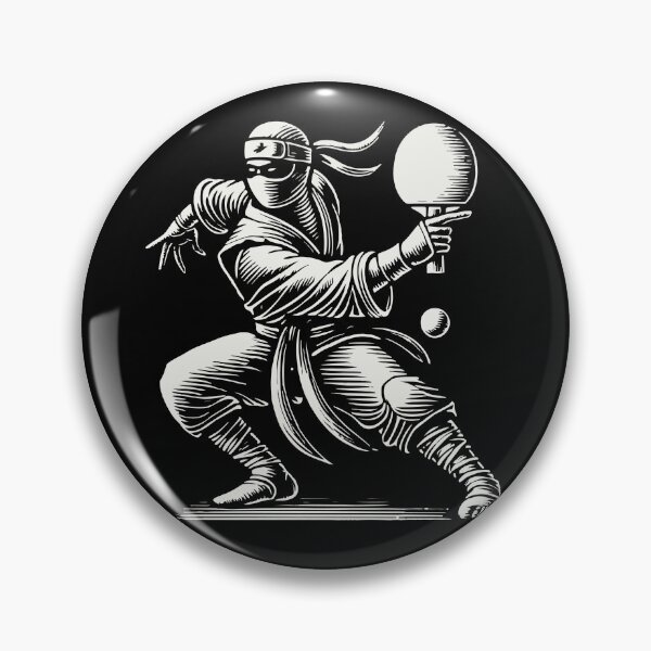 Item preview, Ninja Table Tennis Master Funny Motif designed and sold by LuminOrb.
