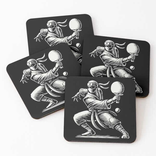 Item preview, Ninja Table Tennis Master Funny Motif designed and sold by LuminOrb.