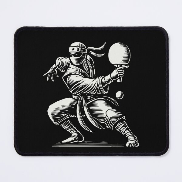 Item preview, Ninja Table Tennis Master Funny Motif designed and sold by LuminOrb.