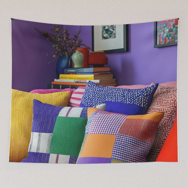 Item preview, Colorful cushions on sofa designed and sold by anytka.