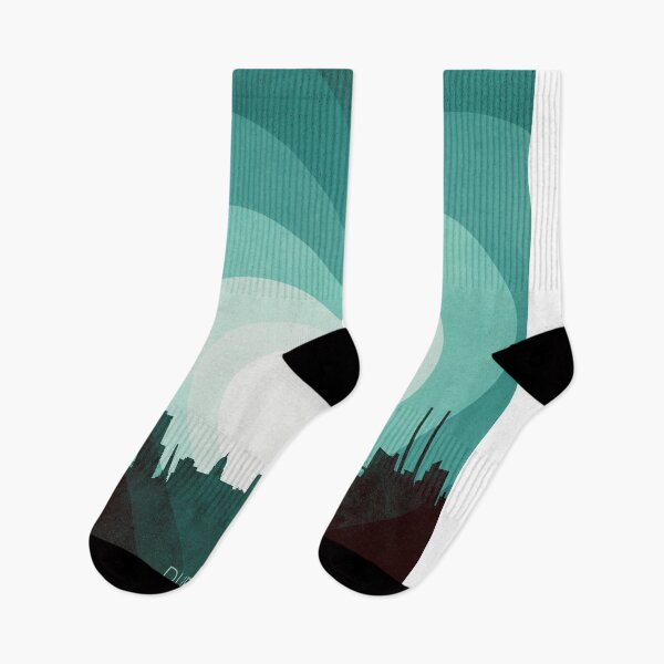 Item preview, Dublin Ireland Skyline Hearts Teal designed and sold by ArtPrints.