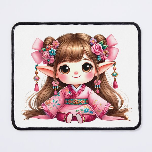 Item preview, A0650 Little Elf Princess Chinese New Year Watercolor Clipart: Festive Designs for Invitations, Cards, Crafts, and Decorations designed and sold by angieart68.