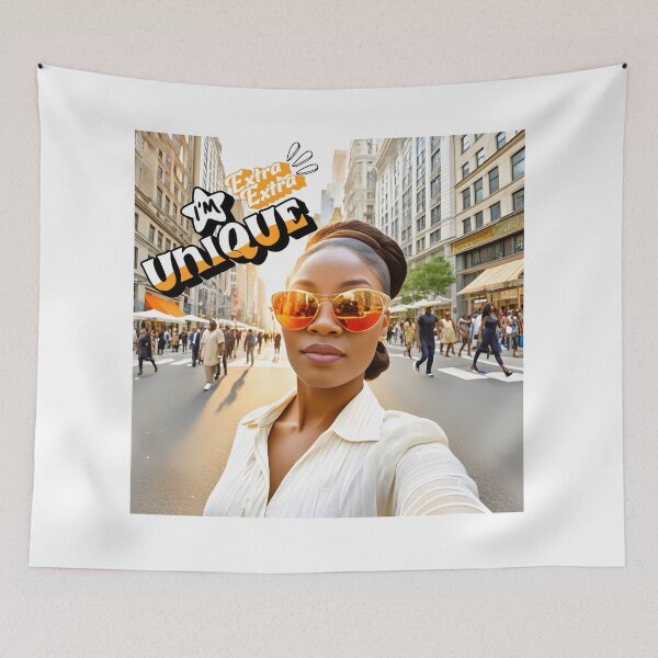 Item preview, I'm Extra Extra Unique: Bold and Unique Urban Street Style Portrait designed and sold by QPTheeArtist.