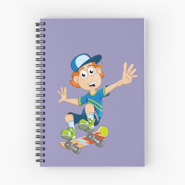Item preview, Cartoon style illustration of a young boy on a skateboard. designed and sold by Stef Ringoot, cartoons and illustrations.