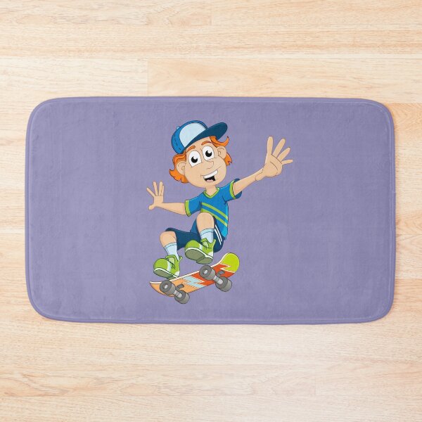 Item preview, Cartoon style illustration of a young boy on a skateboard. designed and sold by Stef Ringoot, cartoons and illustrations.