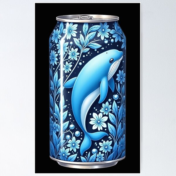 Item preview, A Blue Whale In A Can designed and sold by bosilvercat.