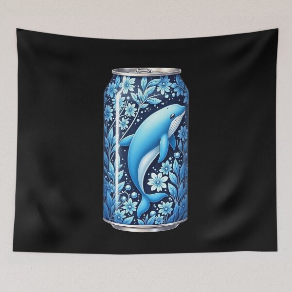 Item preview, A Blue Whale In A Can designed and sold by bosilvercat.