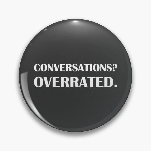 Item preview, Conversations? Overrated. / Introvert Joke Funny T-Shirt Label designed and sold by introvertvibes.