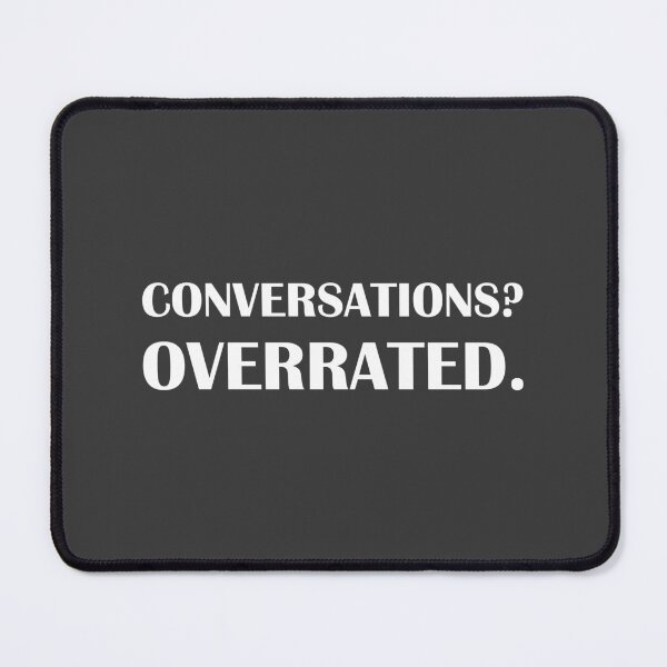 Item preview, Conversations? Overrated. / Introvert Joke Funny T-Shirt Label designed and sold by introvertvibes.