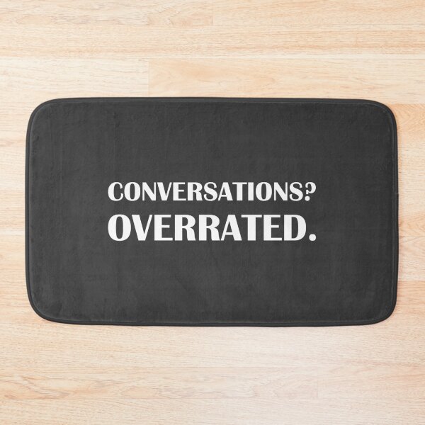 Item preview, Conversations? Overrated. / Introvert Joke Funny T-Shirt Label designed and sold by introvertvibes.