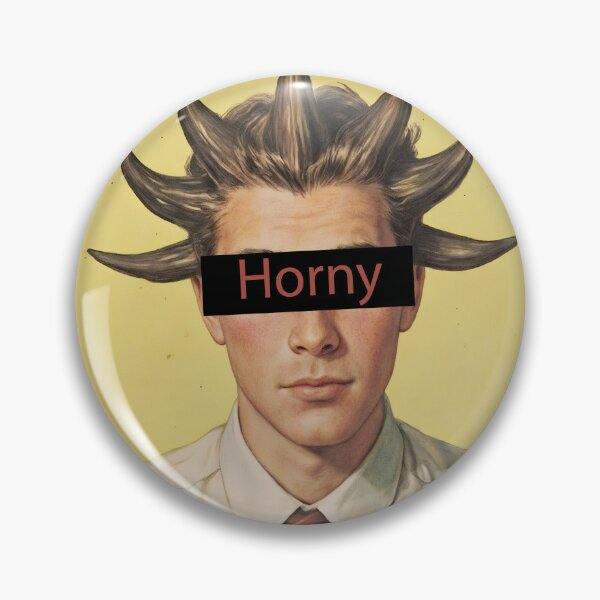Item preview, horny, horny funny, vintage funny, horny hair, horny funny, male humor, dude humor, fathers day designed and sold by SavageLegion.