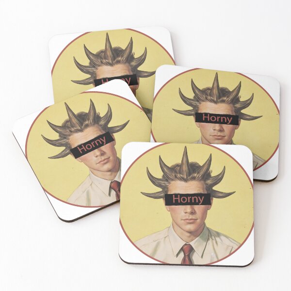 Item preview, horny, horny funny, vintage funny, horny hair, horny funny, male humor, dude humor, fathers day designed and sold by SavageLegion.