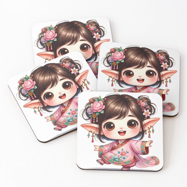 Item preview, A0650 Little Elf Princess Chinese New Year Watercolor Clipart: Festive Designs for Invitations, Cards, Crafts, and Decorations designed and sold by angieart68.