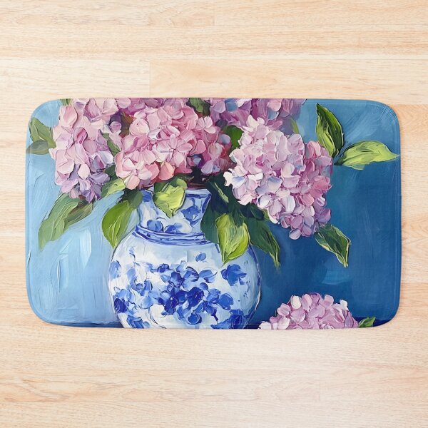 Item preview, Hydrangea flowers in ginger jar  designed and sold by SophieClimaArt.