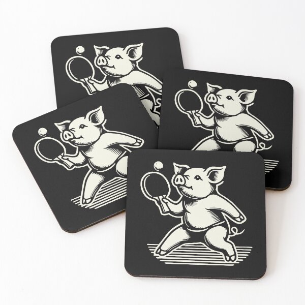 Item preview, Funny Cute Pig Playing Table Tennis designed and sold by LuminOrb.