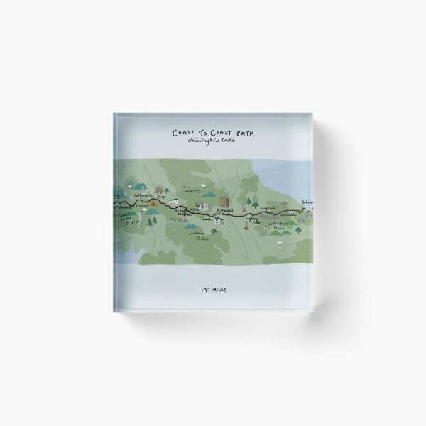 Item preview, Coast to Coast Path Map designed and sold by MadsIllo.