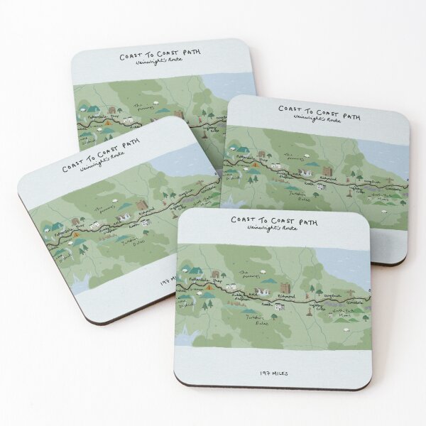 Item preview, Coast to Coast Path Map designed and sold by MadsIllo.