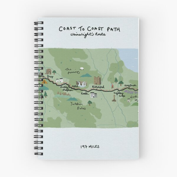 Item preview, Coast to Coast Path Map designed and sold by MadsIllo.