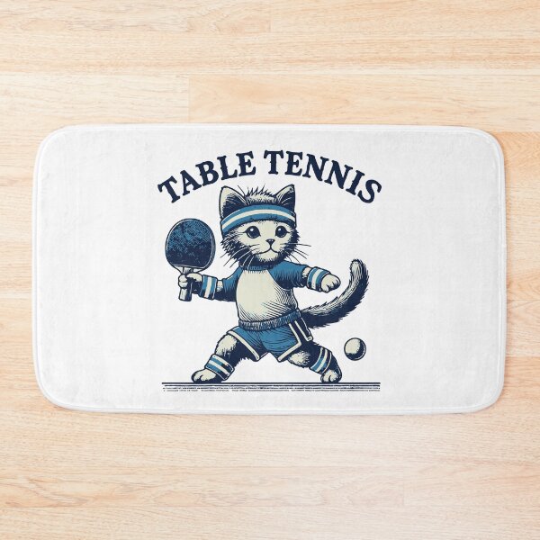 Item preview, Cute Cat Table Tennis Retro Vintage Design designed and sold by LuminOrb.