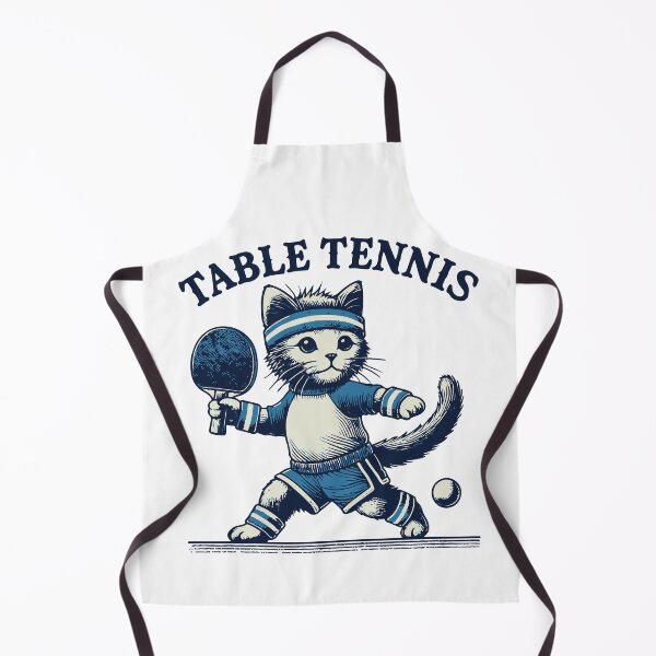 Item preview, Cute Cat Table Tennis Retro Vintage Design designed and sold by LuminOrb.