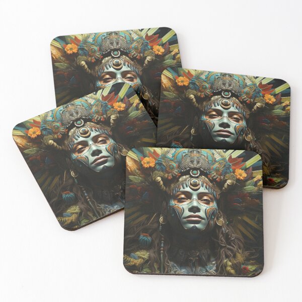 Item preview, Aztec Jungle Goddess - Female Shaman Healer designed and sold by AdamesArtStudio.