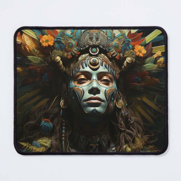 Item preview, Aztec Jungle Goddess - Female Shaman Healer designed and sold by AdamesArtStudio.
