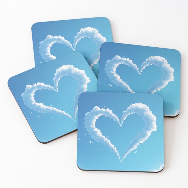 Item preview, Heart-shaped clouds in clear sky designed and sold by anytka.