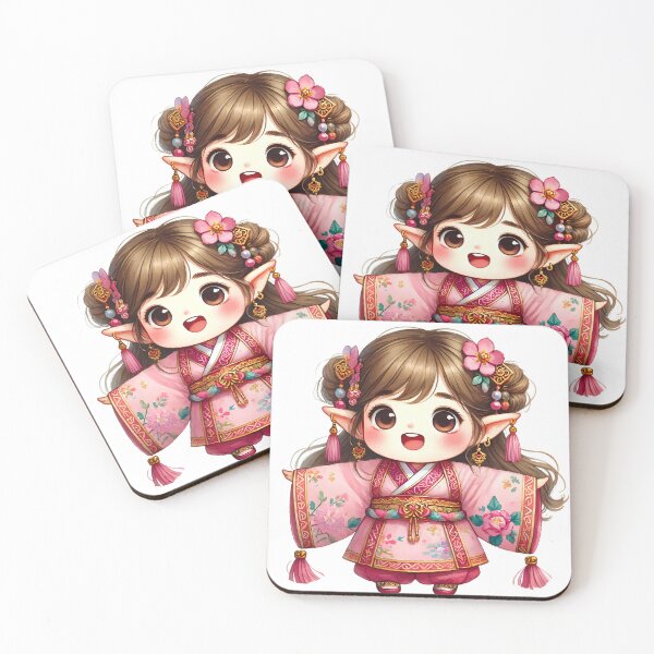 Item preview, A0650 Little Elf Princess Chinese New Year Watercolor Clipart: Festive Designs for Invitations, Cards, Crafts, and Decorations designed and sold by angieart68.