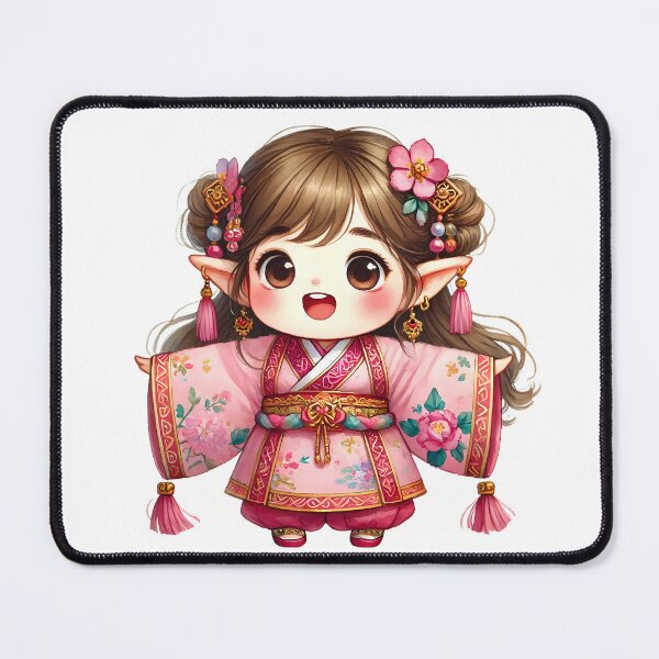 Item preview, A0650 Little Elf Princess Chinese New Year Watercolor Clipart: Festive Designs for Invitations, Cards, Crafts, and Decorations designed and sold by angieart68.