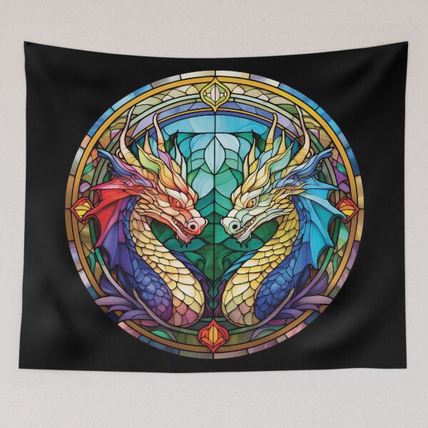 Item preview, Stained Glass Dragons designed and sold by Ymaginary.