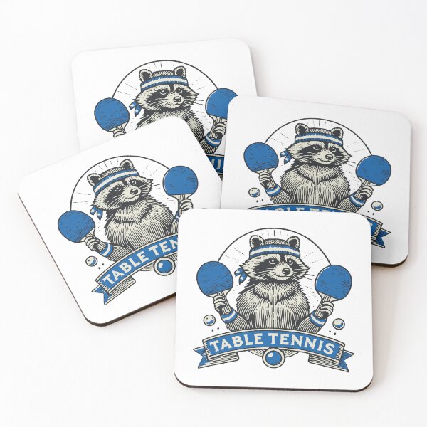 Item preview, Table Tennis Raccoon Player Motto designed and sold by LuminOrb.
