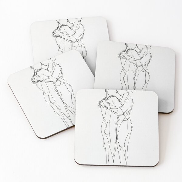 Item preview, Two figures embracing in line art designed and sold by anytka.