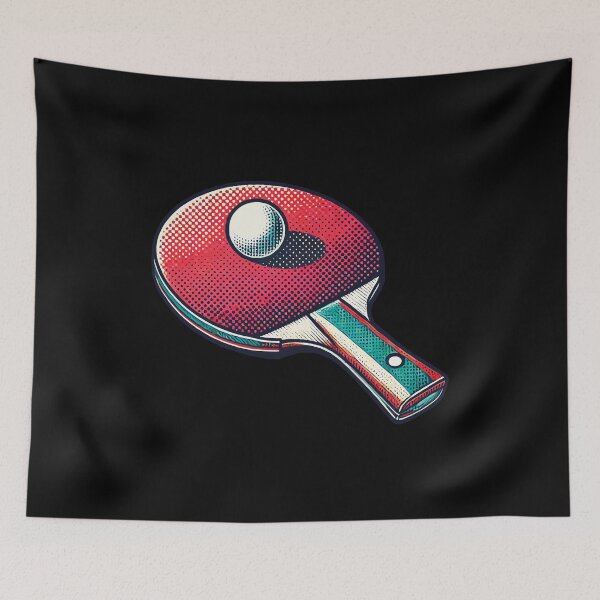 Item preview, Table Tennis Bat In Retro Vintage Style For designed and sold by LuminOrb.