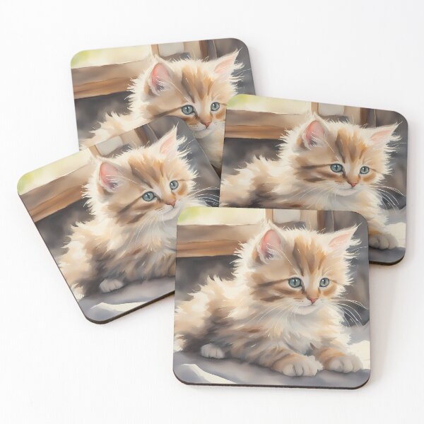 Item preview, Fluffy Kitten in Window Sill designed and sold by CalmnessbyChoice.
